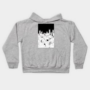 Llama Party - Black and White Kids Hoodie